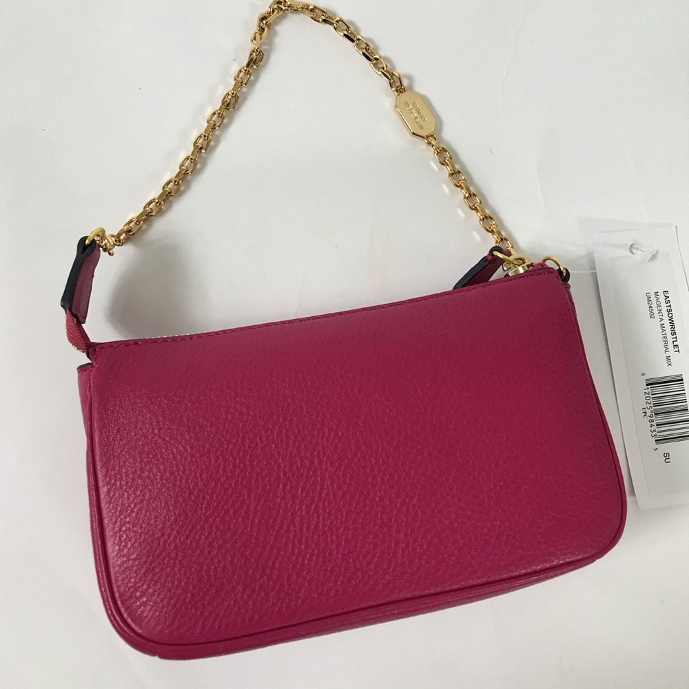 New Stuart Weitzman Eastside Wristlet Clutch Pink - Picture 4 of 7